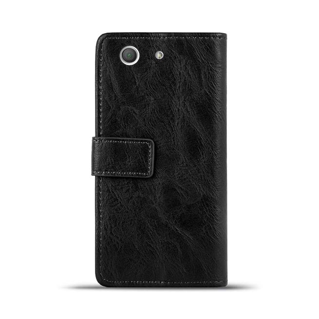 Retro Tasche für Sony Xperia Z3 Compact Hülle Wallet Case Handyhülle Vintage Slim Cover