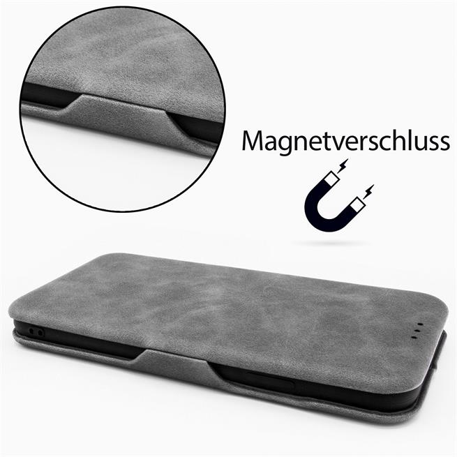 Shell Flip Case für Apple iPhone 13 Hülle Handy Tasche mit Kartenfach Premium Schutzhülle