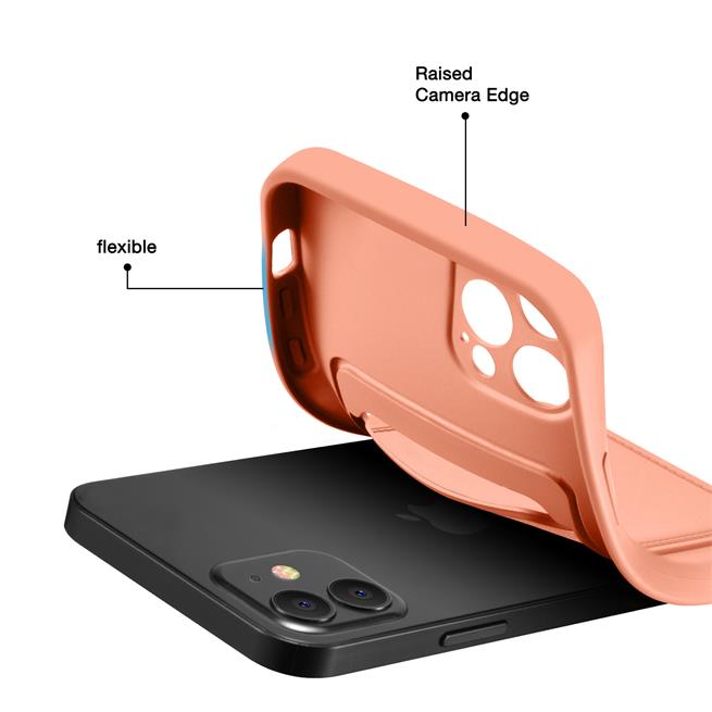 Silikon Handyhülle für Apple iPhone 13 Pro Hülle mit Kartenfach Slim Wallet Case