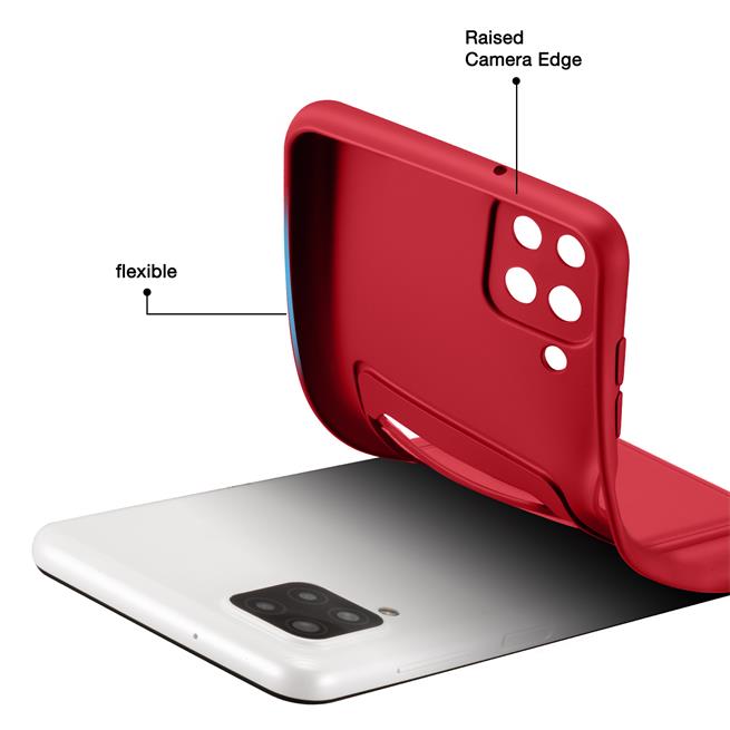 Silikon Handyhülle für Samsung Galaxy A22 4G / M22 Hülle mit Kartenfach Slim Wallet Case