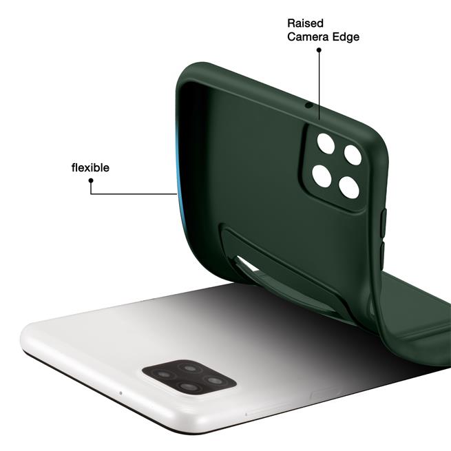 Silikon Handyhülle für Samsung Galaxy A22 5G Hülle mit Kartenfach Slim Wallet Case