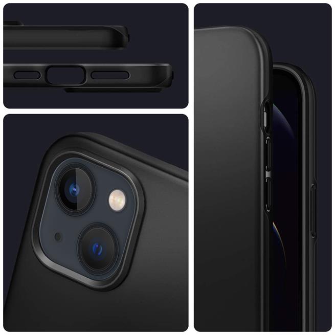 Silikon Hülle für Apple iPhone 13 Mini Schutzhülle Matt Schwarz Backcover Handy Case