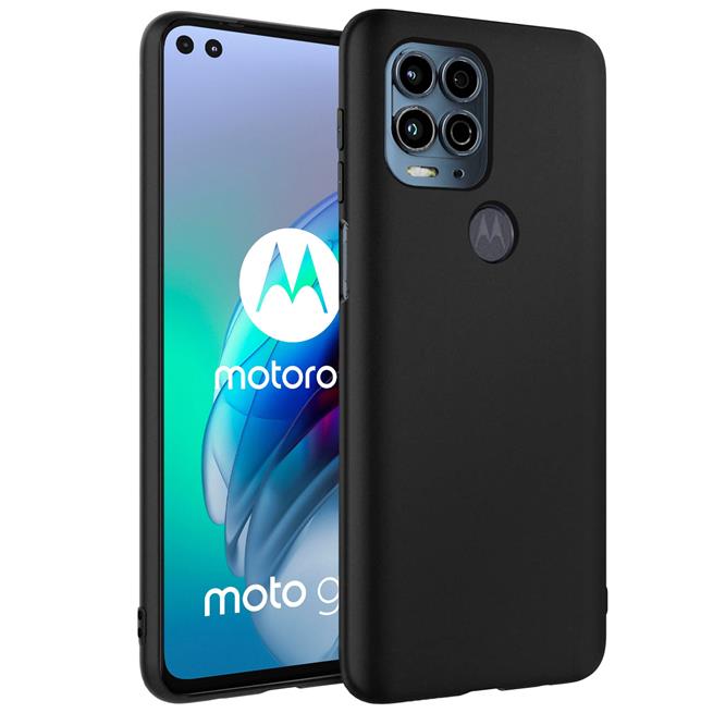 Silikon Hülle für Motorola Moto G100 Schutzhülle Matt Schwarz Backcover Handy Case