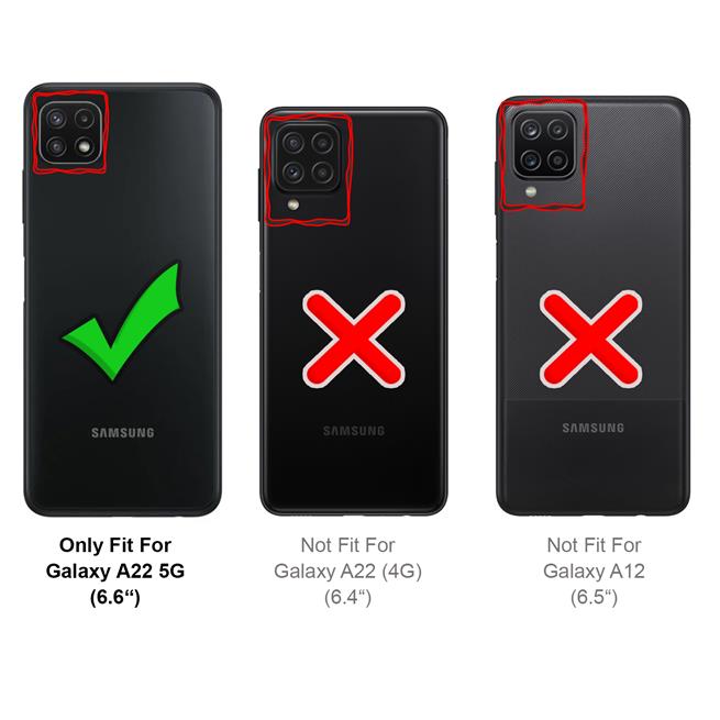 Silikon Hülle für Samsung Galaxy A22 5G Schutzhülle Matt Schwarz Backcover Handy Case