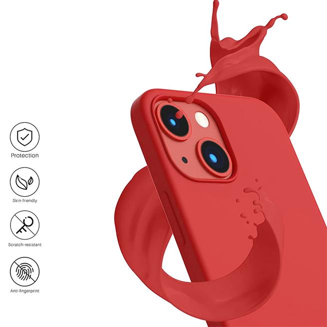 Handy Case für Apple iPhone 13 Hülle Schutzhülle mit innenliegendem Stoffbezug