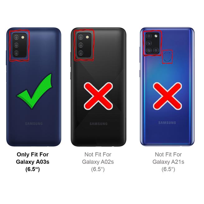 Handy Case für Samsung Galaxy A03s Hülle Schutzhülle mit innenliegendem Stoffbezug
