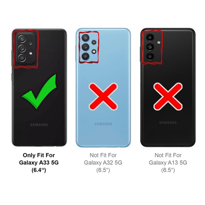 Handy Case für Samsung Galaxy A33 5G Hülle Schutzhülle mit innenliegendem Stoffbezug