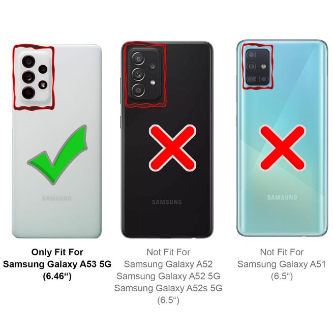 Handy Case für Samsung Galaxy A53 5G Hülle Schutzhülle mit innenliegendem Stoffbezug