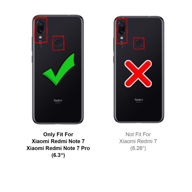 Handy Hülle für Xiaomi Redmi Note 7 Soft Case mit innenliegendem Stoffbezug