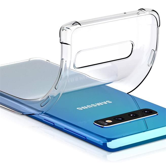 Anti Shock Hülle für Samsung Galaxy S10 Schutzhülle mit verstärkten Ecken Transparent Case