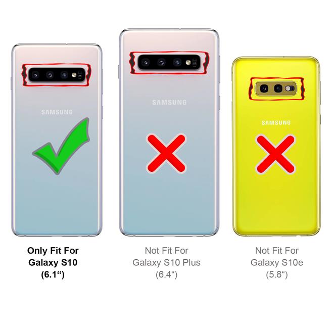 Anti Shock Hülle für Samsung Galaxy S10 Schutzhülle mit verstärkten Ecken Transparent Case