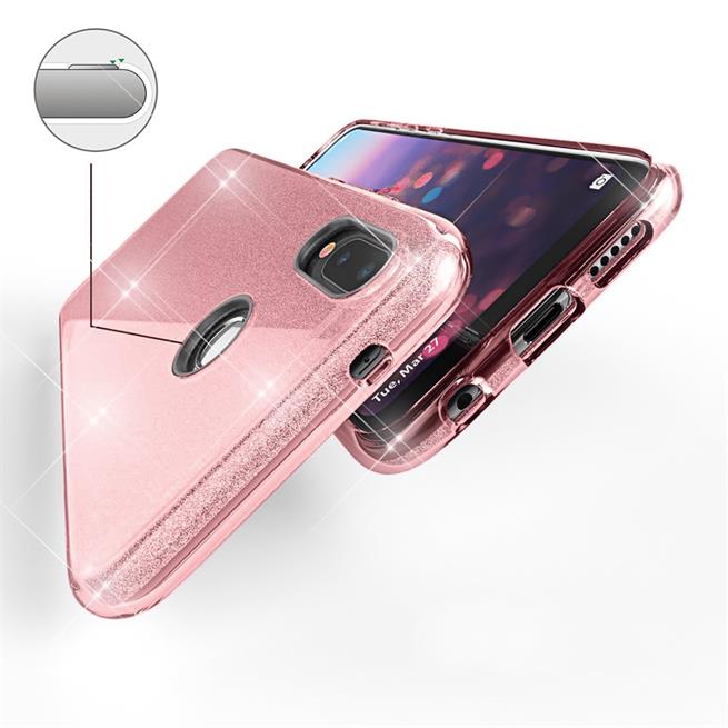 Handy Case für Huawei P30 Lite Hülle Glitzer Cover TPU Schutzhülle