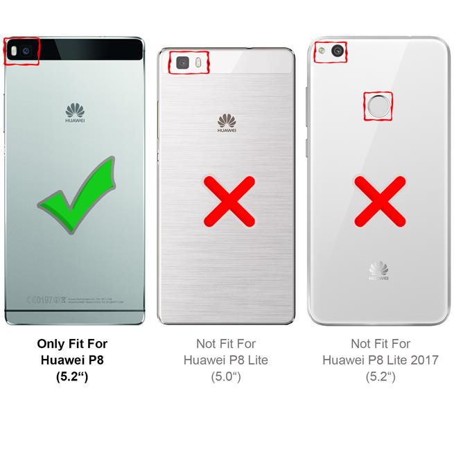 Schutzhülle für Huawei P8 Hülle Transparent Slim Cover Clear Case