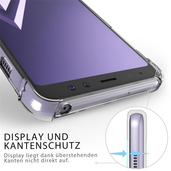 Handykette für Huawei P Smart Z Case zum umhängen Schutzhülle Kordel Handy Hülle, Halsband Weiss-Silber