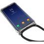 Handykette Grau + Hülle für Samsung Galaxy A71 Schutzhülle mit Trage Band Kordel Schnur Case zum umhängen
