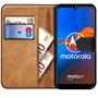 Basic Bookcase Hülle für Motorola Moto E6 Plus Case klappbare Schutzhülle