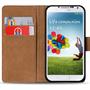Basic Bookcase Hülle für Samsung Galaxy S4 Klappetui mit Kartenfächern