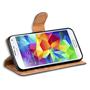 Basic Bookcase Hülle für Samsung Galaxy S5 Mini Case klappbare Schutzhülle