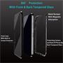 Metall Case für iPhone 14 Pro Hülle | Cover mit eingebautem Magnet Rückseite und Vorderseite aus Glas