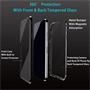 Metall Case für iPhone 15 Pro Hülle | Cover mit eingebautem Magnet Rückseite und Vorderseite aus Glas