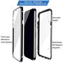 Metall Case für iPhone 6 / 6s Hülle | Cover mit eingebautem Magnet Rückseite und Vorderseite aus Glas