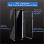 Metall Case für Samsung Galaxy A32 5G Hülle | Cover mit eingebautem Magnet Rückseite und Vorderseite aus Glas
