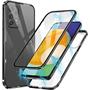 Metall Case für Samsung Galaxy A72 Hülle | Cover mit eingebautem Magnet Rückseite und Vorderseite aus Glas