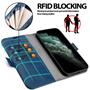 Handyhülle für iPhone 11 Pro Max Hülle Flip Case mit Kartenfächer RFID Block Schutzhülle