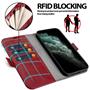 Handyhülle für iPhone 11 Pro Hülle Flip Case mit Kartenfächer RFID Block Schutzhülle