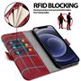 Handyhülle für iPhone 12 Pro Max Hülle Flip Case mit Kartenfächer RFID Block Schutzhülle