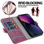 Handyhülle für iPhone 13 Pro Hülle Flip Case mit Kartenfächer RFID Block Schutzhülle