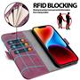 Handyhülle für iPhone 14 Hülle Flip Case mit Kartenfächer RFID Block Schutzhülle