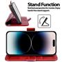 Handyhülle für iPhone 15 Pro Max Hülle Flip Case mit Kartenfächer RFID Block Schutzhülle