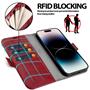 Handyhülle für iPhone 15 Pro Max Hülle Flip Case mit Kartenfächer RFID Block Schutzhülle