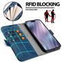 Handyhülle für iPhone 17 Pro Max Hülle Flip Case mit Kartenfächer RFID Block Schutzhülle