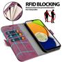 Handyhülle für Samsung Galaxy A03 Hülle Flip Case mit Kartenfächer RFID Block Schutzhülle