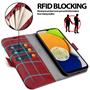 Handyhülle für Samsung Galaxy A03s Hülle Flip Case mit Kartenfächer RFID Block Schutzhülle