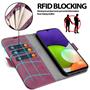 Handyhülle für Samsung Galaxy A22 4G, M22, M32 Hülle Flip Case mit Kartenfächer RFID Block Schutzhülle