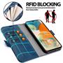 Handyhülle für Samsung Galaxy A23 5G Hülle Flip Case mit Kartenfächer RFID Block Schutzhülle