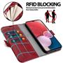 Handyhülle für Samsung Galaxy A32 5G Hülle Flip Case mit Kartenfächer RFID Block Schutzhülle