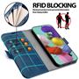 Handyhülle für Samsung Galaxy A51 Hülle Flip Case mit Kartenfächer RFID Block Schutzhülle