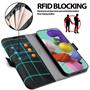 Handyhülle für Samsung Galaxy A51 Hülle Flip Case mit Kartenfächer RFID Block Schutzhülle