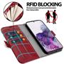 Handyhülle für Samsung Galaxy S20 Plus Hülle Flip Case mit Kartenfächer RFID Block Schutzhülle