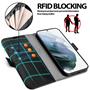 Handyhülle für Samsung Galaxy S21 Hülle Flip Case mit Kartenfächer RFID Block Schutzhülle