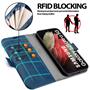 Handyhülle für Samsung Galaxy S21 Ultra Hülle Flip Case mit Kartenfächer RFID Block Schutzhülle