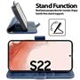 Handyhülle für Samsung Galaxy S22 Hülle Flip Case mit Kartenfächer RFID Block Schutzhülle