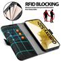 Handyhülle für Samsung Galaxy S22 Plus Hülle Flip Case mit Kartenfächer RFID Block Schutzhülle