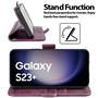 Handyhülle für Samsung Galaxy S23 Plus Hülle Flip Case mit Kartenfächer RFID Block Schutzhülle