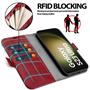 Handyhülle für Samsung Galaxy S23 Ultra Hülle Flip Case mit Kartenfächer RFID Block Schutzhülle