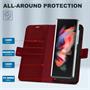 Handyhülle für Samsung Galaxy Z Fold 4 Hülle Flip Case mit Kartenfächer RFID Block Schutzhülle